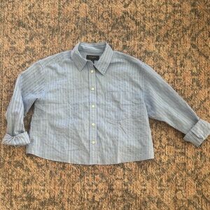 Banana Republic Blue Striped Button Down Shirt